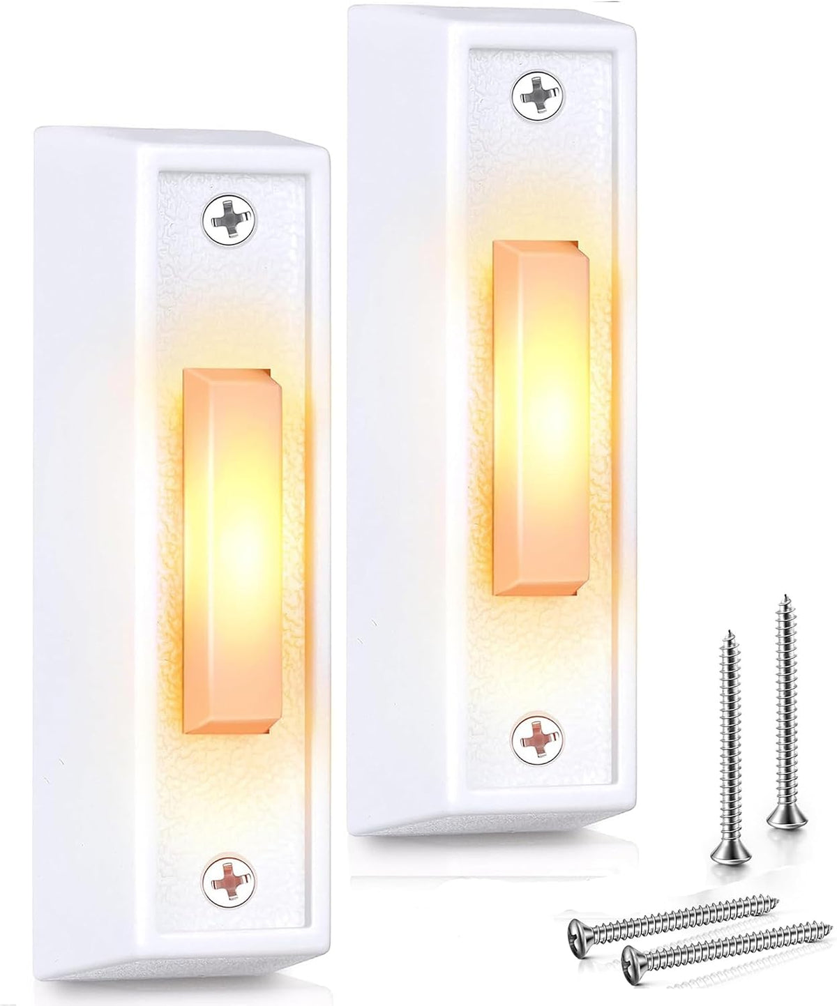 Saillong lighted wired doorbell, White, Multicolor, 1 Pack