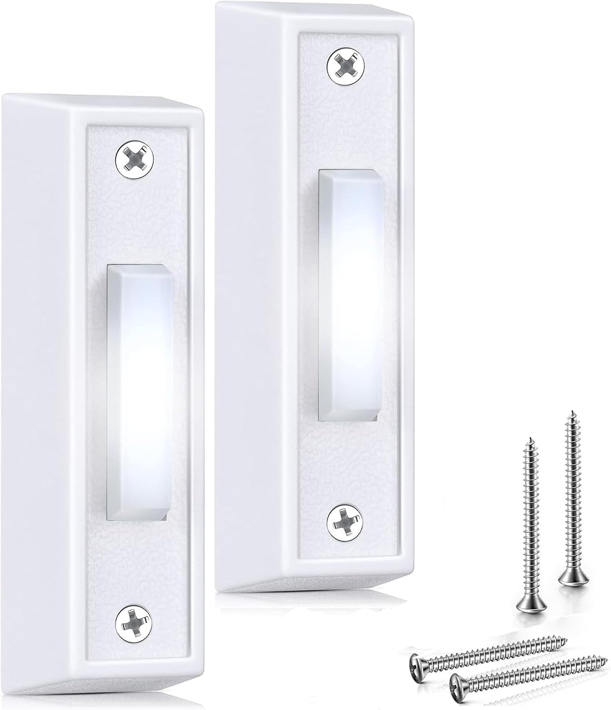 Saillong lighted wired doorbell, White, Warm White, 2 Pack