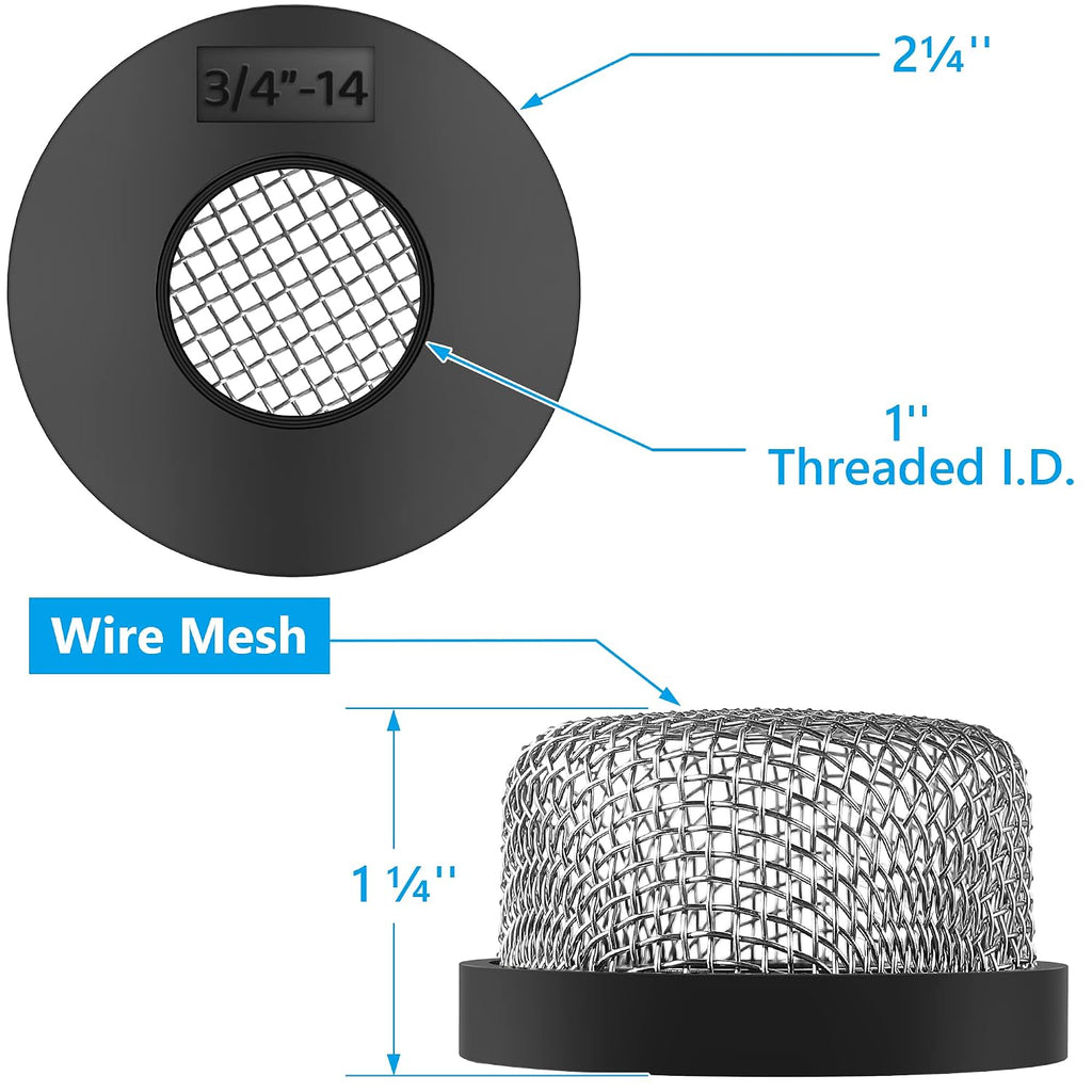 Saillong 3/4-Inch-14 Stainless Steel Mesh Strainer for Livewell Pumps
