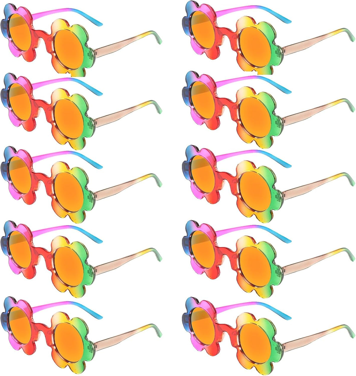Saillong colorful flower fashion sunglasses, 10-pair set, product photo 1