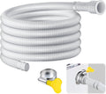 Saillong 13-foot white PVC dehumidifier drain hose with rubber adapter