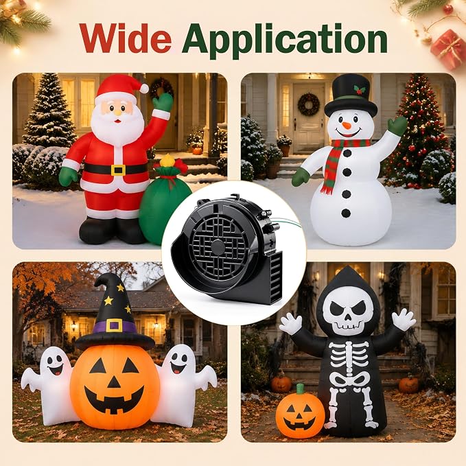 Saillong 12V DC Replacement Blower Fan for Holiday Inflatables